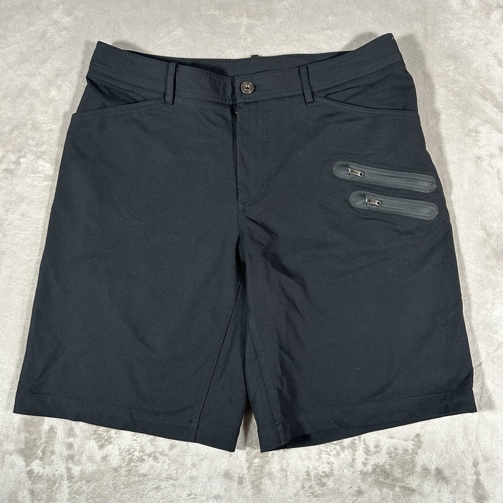 Lululemon Cadence Commute Shorts Men 38 Black Performance Cycling Travel Stretch